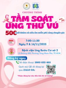 Thông Báo Chương Trình Tầm Soát Ung Thư Vú Miễn Phí Cho 500 Phụ Nữ
